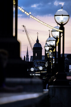 Fototapeta Southbank Vibes at Sunset, London, UK