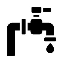 faucet glyph icon