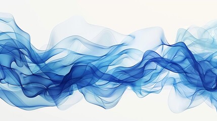 Abstract blue watercolor wave background, fluid organic shapes