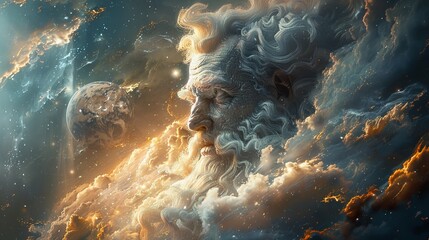 Cosmic Vision of Zeus - obrazy, fototapety, plakaty