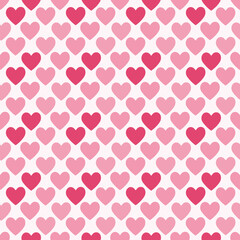 Seamless pink pattern with hearts.Love illustration