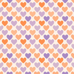 Seamless pink pattern with hearts.Love illustration