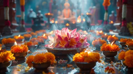Poster Sacred Lotus Amidst Diwali Celebrations © David