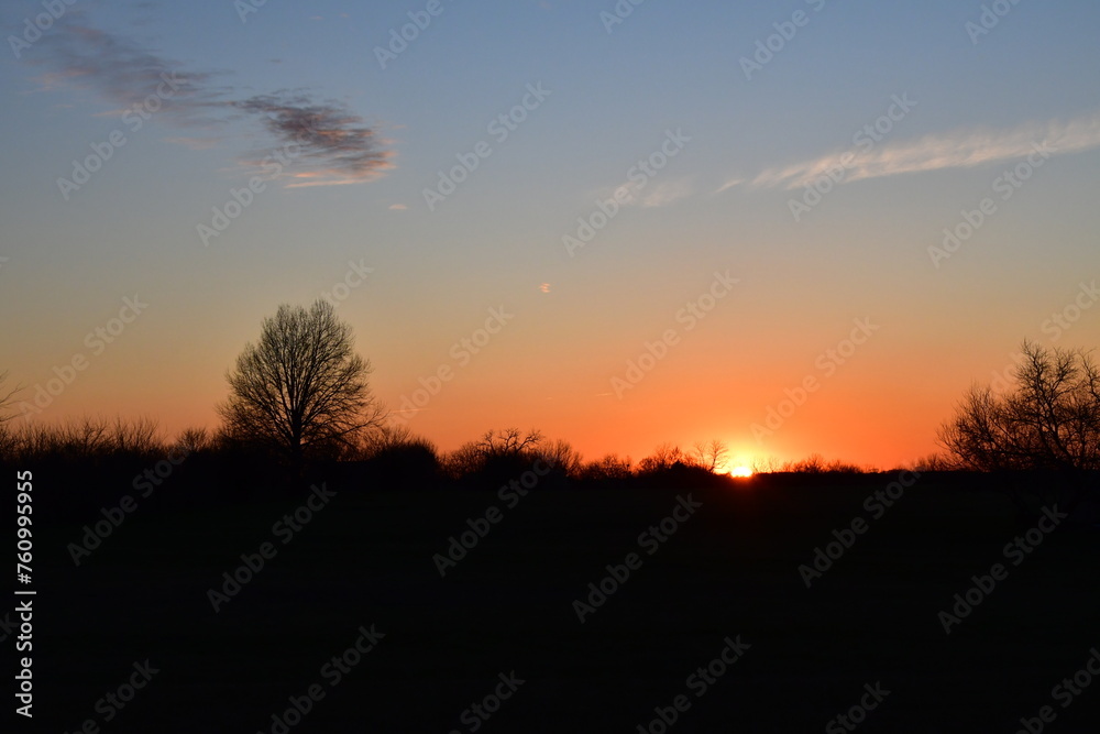 Wall mural sunset