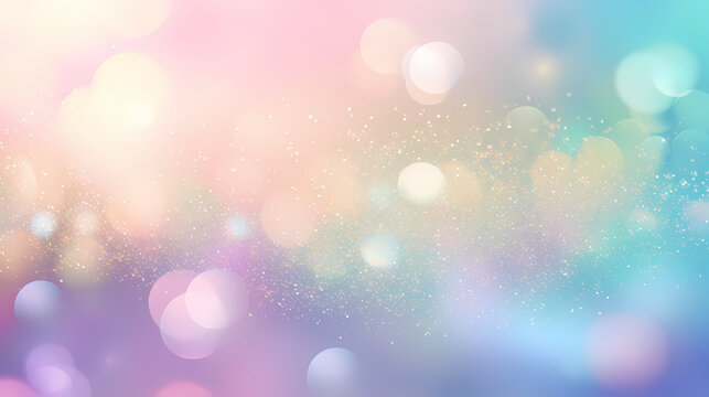 Soft rainbow colored bokeh background