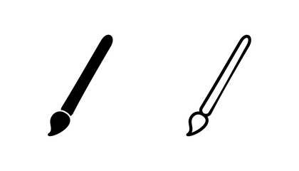 Paint icon set. paint brush icon vector. paint roller icon vector