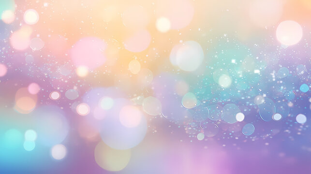 Soft rainbow colored bokeh background