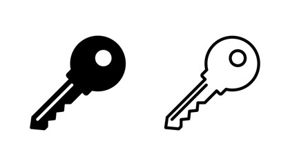 Key icon set. Key vector icon. Key symbol