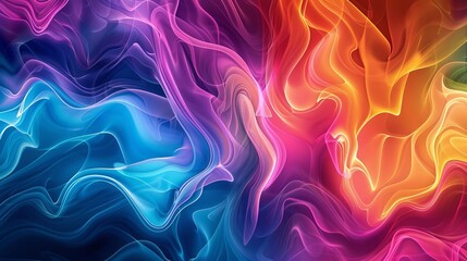Vibrant colorful abstract wallpaper, 4K resolution digital art background