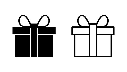 Gift icon set. gift vector icon. birthday gift