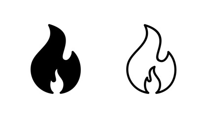 Fire icon set. fire vector icon