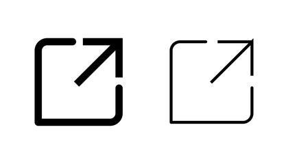 Fototapeta premium External link icon set. link icon vector. hyperlink symbol