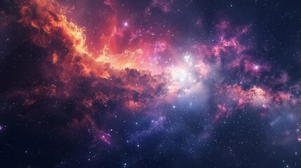 Colorful nebula and galaxy in deep space, astronomy and science fiction concept - obrazy, fototapety, plakaty