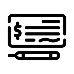 payment check line icon