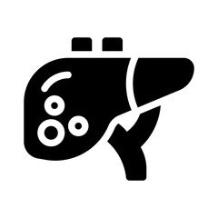 liver glyph icon