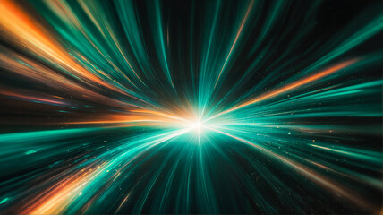 rainbow colorful explosion light speed AI interface magical expansion	

