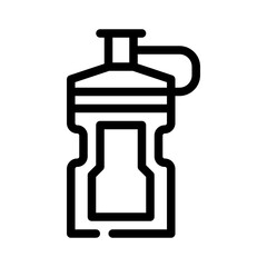 water bottle line icon