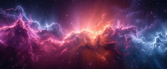 galaxy outer space colorful nebula star field background night sky cloud starry, Desktop Wallpaper Backgrounds, Background HD For Designer - obrazy, fototapety, plakaty