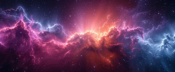 Foto op Plexiglas galaxy outer space colorful nebula star field background night sky cloud starry, Desktop Wallpaper Backgrounds, Background HD For Designer © PicTCoral