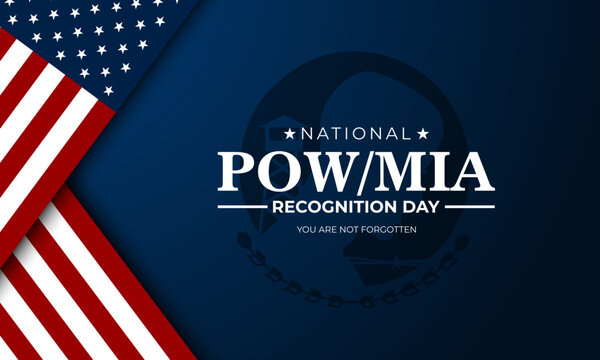 National POW MIA Recognition Day Background Vector Illustration
