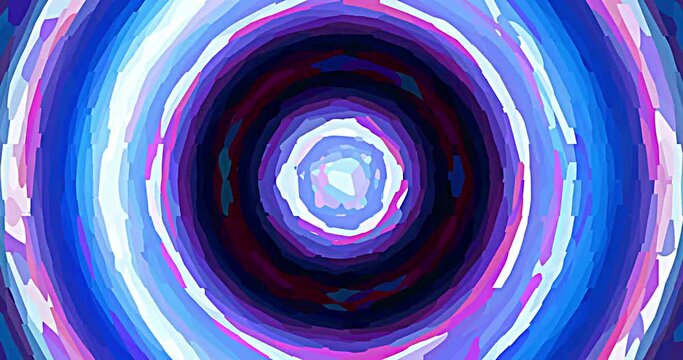 The video showcases an abstract animation with painted elements, featuring vibrant colors and dynamic movements that create a visually stimulating and artistic display. Colors Painting Circle Lines  