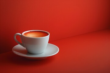 Obraz premium Cup of Coffee on Saucer. Generative AI