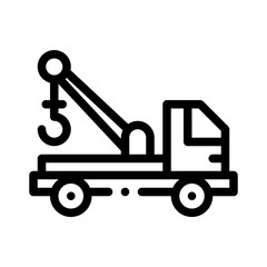 tow truck line icon
