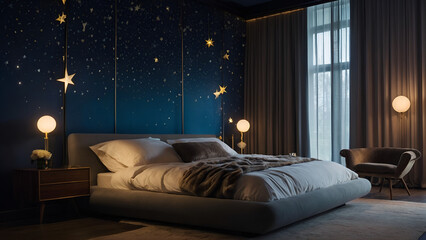Silent Night Glamorous Bedroom Design