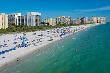 Obraz premium Marco Island Florida - White Sand Beach Aerial View