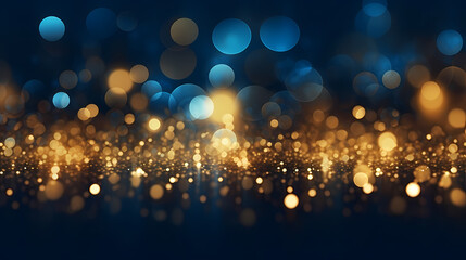 Abstract golden bokeh light effect background