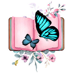 Notebook with butterfly 