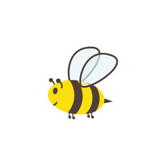 Cartoon cute bee isolated illustration