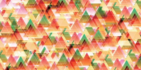 Foto op Plexiglas カラフル　テクノロジー　三角　テクスチャ　背景  © J BOY