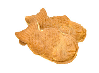 Taiyaki cakes isolated, Japanese confectionery