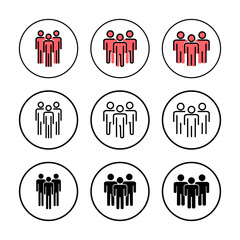 People icon vector illustration. person sign and symbol. User Icon vector