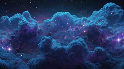 Foto auf Leinwand Galaxy Space background universe magic sky nebula night purple cosmos. © AbdurRahman