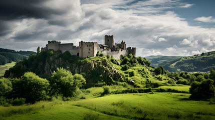 Fototapeta na wymiar Timeless Beauty and Majestic Charm: The Historical Ehrenberg Castle Amidst Verdant Greenery