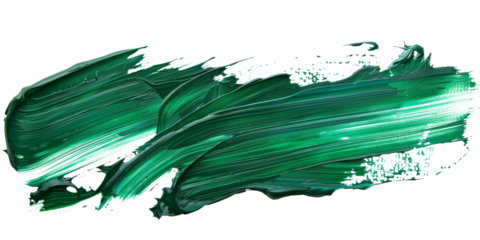 Vibrant Green Paint Brush Stroke