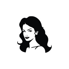woman beauty face abstract creative vector logo design