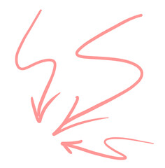
It is an arrow drawn with a pink line.