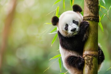 Obraz premium Panda in bamboo forest