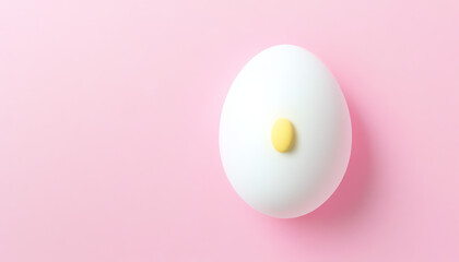 White egg on pink background, women concopt, Women's ovulation day