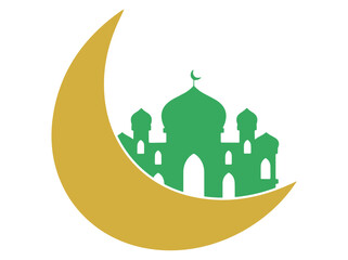 Mosque Ramadan Kareem Background Illustration
