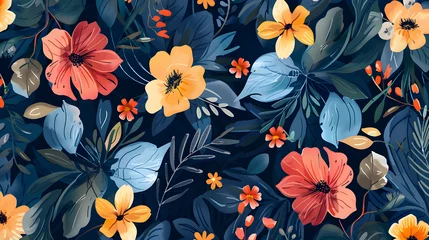 Foto op Plexiglas anti-reflex Flower with frame leaf colorful © KnotXian