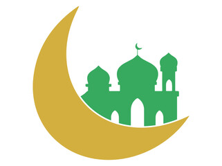 Mosque Ramadan Kareem Background Illustration
