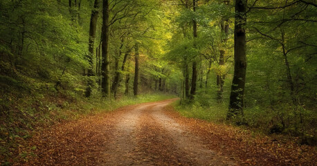 Obraz premium road in the forest