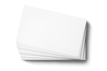 積み重ねられた名刺　もしくは白いカード