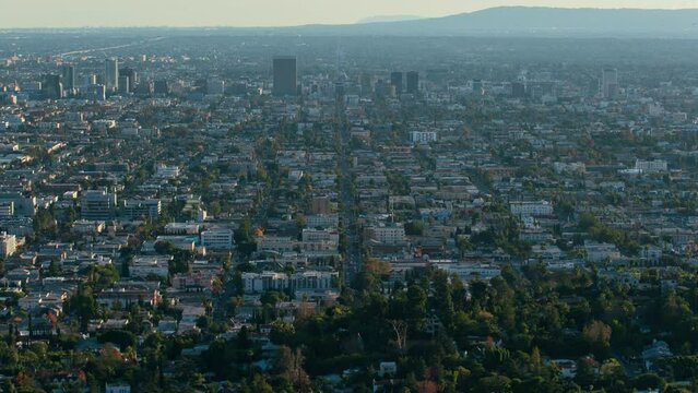 Los Angeles Daytime Time Lapse from Griffith Park Tilt Up California USA