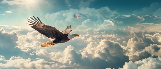 American Patriotic Eagle Special Force Logo - obrazy, fototapety, plakaty