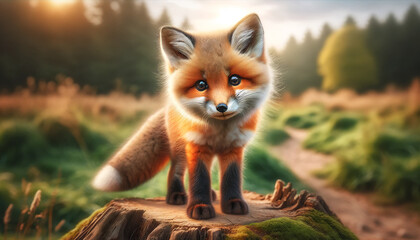 Fototapeta premium red fox vulpes